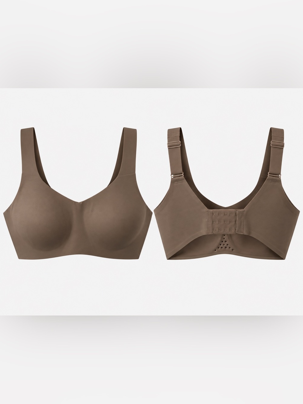 Knix Wireless Contour Bra Size 3 Brown Taupe Seamless Molded Cup Everyday Bra